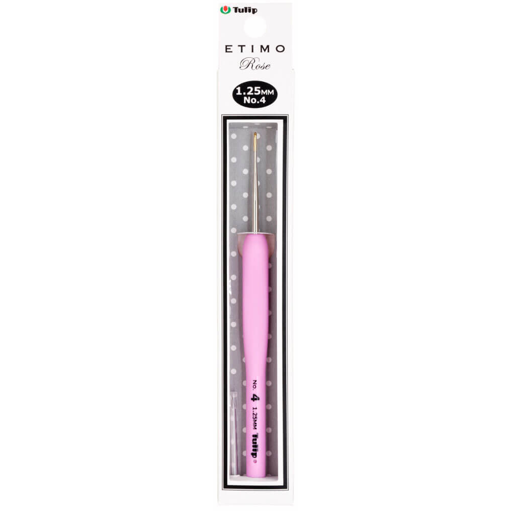 Tulip Etimo Rose crochet hook steel soft grip, sizes from 0.4 mm to 1.75 mm 1.25 | Knitting yarn shop / dzijas veikals