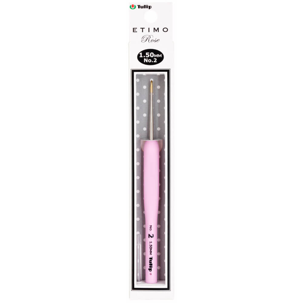Tulip Etimo Rose crochet hook steel soft grip, sizes from 0.4 mm to 1.75 mm 1.50 | Knitting yarn shop / dzijas veikals