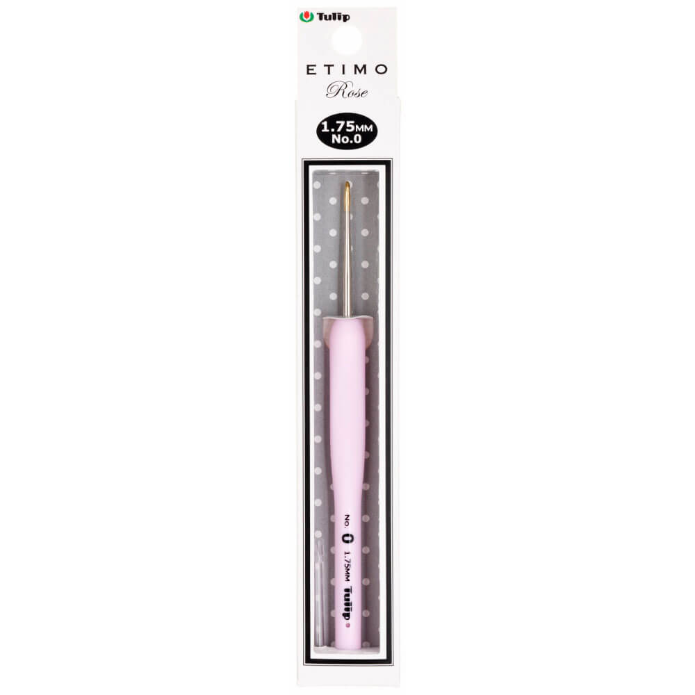 Tulip Etimo Rose crochet hook steel soft grip, sizes from 0.4 mm to 1.75 mm 1.75 | Knitting yarn shop / dzijas veikals
