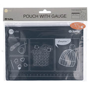 Tulip Pouch with gauge and accessories navy | Knitting yarn shop / dzijas veikals